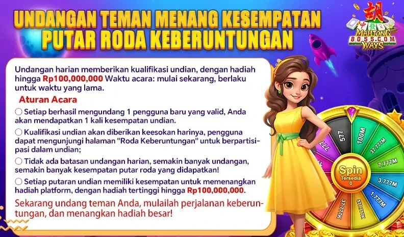Undangan Teman Menang Kesempatan Putar Roda Keberuntungan